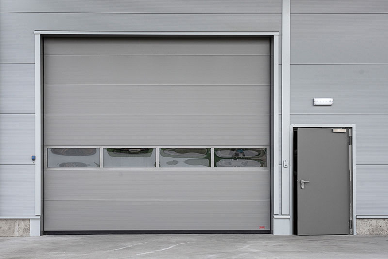 sectional door in grey